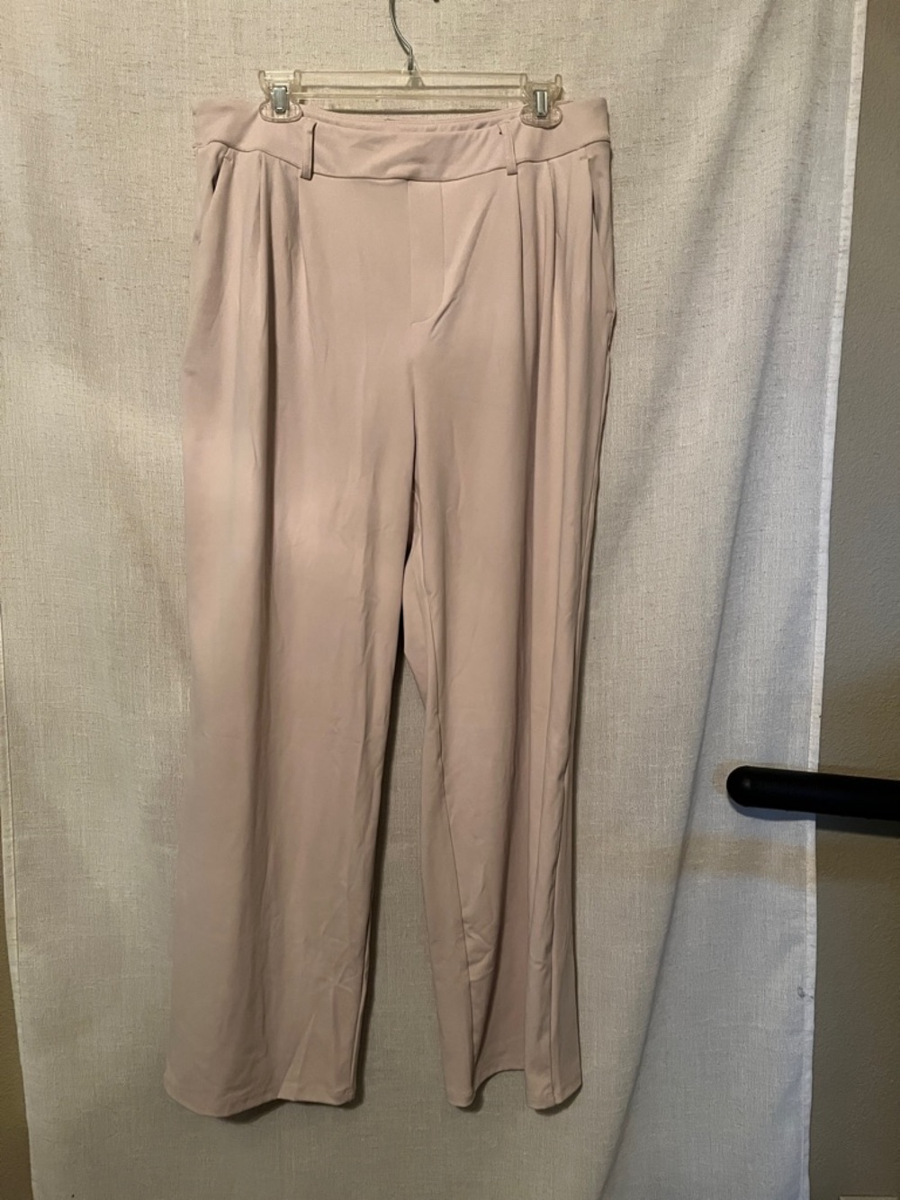 Women's Cream Wide-Leg Pants
